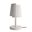 Plaster table lamp TWISTER, G9 max. 25W, white with red cable