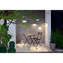 Deko-Light LED-Magnetleuchte MIRAM - Leuchtenkopf zur Kombination - Tisch-/Wand-/Pendelleuchte, IP54, Up/Down, 3.7V, 2.2W 3000K, grau