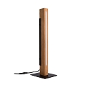 table lamp MADERA wooden lamp IP20, brown, black dimmable