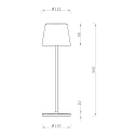 Deko-Light battery table lamp CANIS CCT Switch, with touch dimmer, without charger IP65, mat, terracotta dimmable
