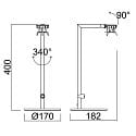 table lamp CAN TILT BASE MIX'N MATCH 1/3 with switch, without shade, with plug GU10 IP20, white 