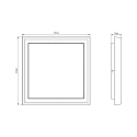  Outdoor LED ceiling luminaire ARNEB, IP54, 34 x 34cm, dark grey, 30W 3000K 2300lm 113�
