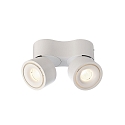 LED Deckenstrahler UNI II MINI DOUBLE TILT 15W, IP20, 2-flammig, CRi >90, kardanisch, dimmbar, 15W 3000K 980lm 36�, wei�