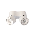 Deko-Light LED Deckenstrahler UNI II MINI DOUBLE TILT 15W, IP20, 2-flammig, CRi >90, kardanisch, dimmbar, 15W 3000K 980lm 36�, wei�