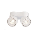 LED Deckenstrahler UNI II DOUBLE TILT, IP20, 2-flammig, CRi >90, kardanisch, dimmbar, 20W 3000K 1350lm 36�, wei�