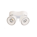 Deko-Light LED Deckenstrahler UNI II DOUBLE TILT, IP20, 2-flammig, CRi >90, kardanisch, dimmbar, 20W 3000K 1350lm 36�, wei�