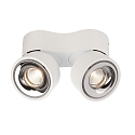 Deko-Light LED Deckenstrahler UNI II DOUBLE TILT, IP20, 2-flammig, CRi >90, kardanisch, dimmbar, 20W 3000K 1350lm 36�, wei�