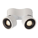 Deko-Light LED Deckenstrahler UNI II DOUBLE TILT, IP20, 2-flammig, CRi >90, kardanisch, dimmbar, 20W 3000K 1350lm 36�, wei�