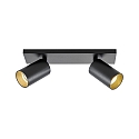 Deko-Light Deckenstrahler CAN TILT SQUARE, IP20, 2-flammig, eckige Basis, L�nge 30.5cm, 2x GU10, verstellbar, schwarz