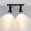 Deko-Light Deckenstrahler CAN TILT SQUARE, IP20, 2-flammig, eckige Basis, L�nge 30.5cm, 2x GU10, verstellbar, schwarz