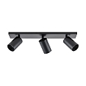 Deko-Light Deckenstrahler CAN TILT SQUARE, IP20, 3-flammig, eckige Basis, L�nge 48cm, 3x GU10, verstellbar, schwarz