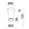 ceiling luminaire CAN TILT ROUND � 8CM 1 flame, round, cardanic swivelling GU10 IP20, white