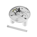 Deckenstrahler CAN TILT ROUND, IP20, 3-flammig, runde Basis, � 25cm, 3x GU10, verstellbar, wei�