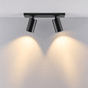 Deko-Light Deckenaufbau-Strahler  CAN TILT SQUARE BASE MIX'N MATCH 1/3, IP20, eckig, 30.5cm, 2-flammig, 2x GU10, ohne Schirm, schwarz