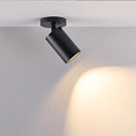 Deko-Light Deckenaufbau-Strahler  CAN TILT ROUND BASE MIX'N MATCH 1/3, IP20, rund, � 8cm, 1-flammig, GU10, ohne Schirm, schwarz