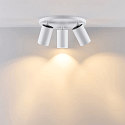 Deko-Light ceiling luminaire CAN TILT ROUND BASE � 25CM MIX�N MATCH 3 flames, round, without shade, cardanic swivelling GU10 IP20, white
