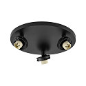 ceiling luminaire CAN TILT ROUND BASE � 25CM MIX�N MATCH 3 flames, round, without shade, cardanic swivelling GU10 IP20, black