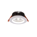 Recessed LED ceiling luminaire COB 95 round, 13W, current constant, 34,8V DC, 350mA, 4000K, white
