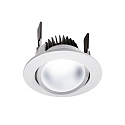 Recessed LED ceiling luminaire COB 95 cCT, 16W, 24V, 65�, 250cm-6500K, IP20, white