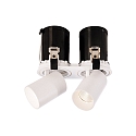 LED Deckeneinbauleuchte RIGEL MINI ROUND DOUBLE, 12W 3000K 1390lm 35�, dimmbar, Wei� matt
