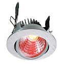 LED Deckeneinbauleuchte COB LED 68 RGBW, 24V DC, 8.5W RGB+WW 500lm 50�, spannungskonstant, dimmbar, Silber geb�rstet