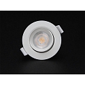 Deko-Light Recessed LED ceiling luminaire SMD-68-230V-round, IP20, 36� swivelling, 220-240V AC / 50-60Hz, 6.5W 2700K 510lm 45�, white