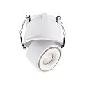 Deko-Light LED Decken-Einbaustrahler UNI II MINI TILT, IP20, 500mA (exkl. BG), CRi >90, kardanisch, dimmbar, 9W 3000K 670lm 36�, wei�