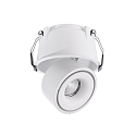 Deko-Light LED Deckeneinbau-Strahler UNI II TILT, IP20, 350mA (exkl. BG), CRi >90, kardanisch, dimmbar, 12W 3000K 1035lm 36�, wei�