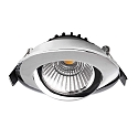 Deko-Light LED Einbau-Strahler DIONE IP20, � 8.2cm, 8.5W 4000K 800lm 36�, schwenkbar 30�, Quick-Terminal, dimmbar, Chrom