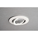 Deko-Light recessed spotlight DIONE IP20 swivelling, wired through IP20, white dimmable