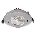 Deko-Light LED Einbau-Strahler DIONE IP20, � 8.2cm, 8.5W 2700K 750lm 36�, schwenkbar 30�, Quick-Terminal, dimmbar, Silber