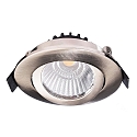 Deko-Light recessed spotlight DIONE IP20 swivelling, wired through IP20, brushed nickel dimmable
