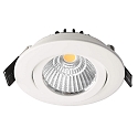 LED Sanierungs-Downlight DIONE IP20 DTW, � 8.2cm, 8.5W 1800-3000K 480lm 36�, CRi >95, schwenkbar 30�, Quick-Terminal, wei�