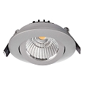 Deko-Light LED Sanierungs-Downlight DIONE IP20 DTW, � 8.2cm, 8.5W 1800-3000K 480lm 36�, CRi >95, schwenkbar 30�, Quick-Terminal, Silber