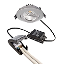 Deko-Light LED Sanierungs-Downlight DIONE IP20 DTW, � 8.2cm, 8.5W 1800-3000K 480lm 36�, CRi >95, schwenkbar 30�, Quick-Terminal, Silber