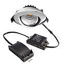LED Sanierungs-Downlight DIONE IP20 DTW, � 8.2cm, 8.5W 1800-3000K 480lm 36�, CRi >95, schwenkbar 30�, Quick-Terminal, Chrom