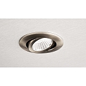 Deko-Light LED Sanierungs-Downlight DIONE IP20 DTW, � 8.2cm, 8.5W 1800-3000K 480lm 36�, CRi >95, schwenkbar 30�, Quick-Terminal, Nickel