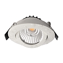 recessed spotlight DIONE IP44 DIM 827 swivelling, wired through IP44, white dimmable
