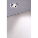 Deko-Light LED Einbau-Strahler DIONE IP44, � 8.2cm, 8.5W 3000K 800lm 36�, schwenkbar 30�, Quick-Terminal, dimmbar, Silber