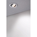 Deko-Light LED Sanierungs-Downlight DIONE IP44 DTW, � 8.2cm, 8.5W 1800-3000K 480lm 36�, CRi >95, schwenkbar 30�, Quick-Terminal, Silber