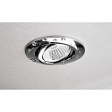 Deko-Light LED Sanierungs-Downlight DIONE IP44 DTW, � 8.2cm, 8.5W 1800-3000K 480lm 36�, CRi >95, schwenkbar 30�, Quick-Terminal, Chrom