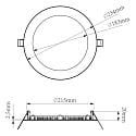 Deko-Light LED Downlight ANIK 220, rund, 17W, IP20/IP44, dimmbar, wei�, RGB/3000K, 1190lm