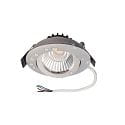 LED Einbaustrahler DIONE, IP44, � 8.2cm, 24V DC (exkl. BG), 9W RGB+3000K 540lm 36�, CRi >90, 4-Kanal, schwenkbar, hellgrau
