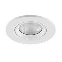 LED Einbaustrahler SURTUR TILT 68 DTW, IP44 IK06, � 8.5cm, 6W 1800-2700K 430lm 40�, CRi>90, Dim-To-Warm, schwenkbar, wei�