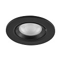 Deko-Light recessed spotlight SURTUR TILT 68 DTW swivelling, Dim-To-Warm IP20/IP44, black dimmable