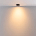 Deko-Light recessed spotlight SURTUR TILT 68 DTW swivelling, Dim-To-Warm IP20/IP44, black dimmable