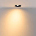 Deko-Light recessed spotlight SURTUR TILT 83 DTW swivelling, Dim-To-Warm IP20/IP44, black dimmable