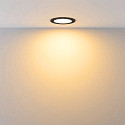 Deko-Light downlight ACRUX PRO 68 rigid, CCT Switch, UGR < 19 IP20/ IP54, glossy, black dimmable
