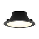 Deko-Light downlight ACRUX PRO 190 rigid, CCT Switch, UGR < 19, multipower IP20/ IP54, glossy, black dimmable