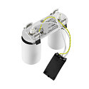 recessed spotlight CAN TILT ROUND DOUBLE 2 flames, round, cardanic swivelling GU10 IP20, white
